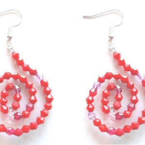 Red Spiral  Earring
