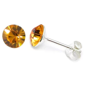 Yellow (TopazCrystal Studs with Sterling Silver option