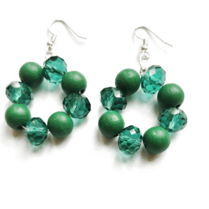 Green Crystal Earrings