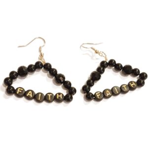 Black Faith Themed Earrings