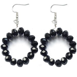 Black Circular Earrings
